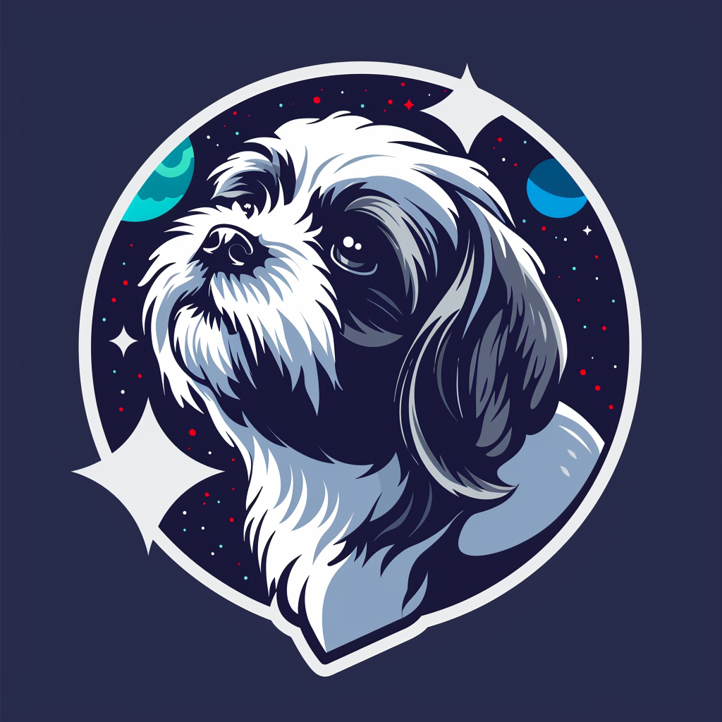 Adorable Shih Tzu Dog Expressive surreal Vinyl Decal Sticker for Car, Laptop, Tumbler and more # F018449