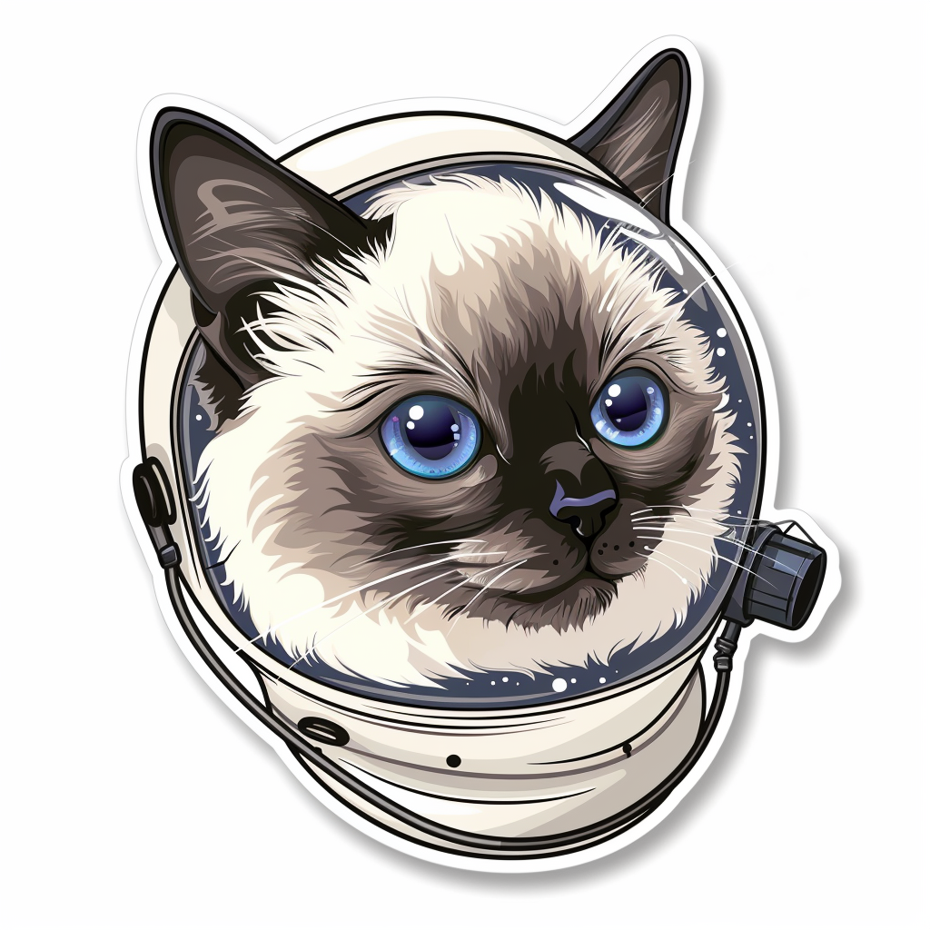 Ragdoll Cat astronaut Vinyl Decal Sticker for Car, Laptop, Tumbler and more # F010203
