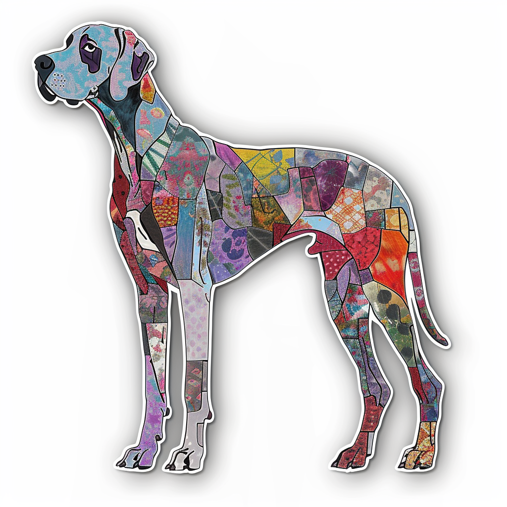 Great Dane Dog Expressive surreal Vinyl Decal Sticker for Car, Laptop, Tumbler and more # F022829