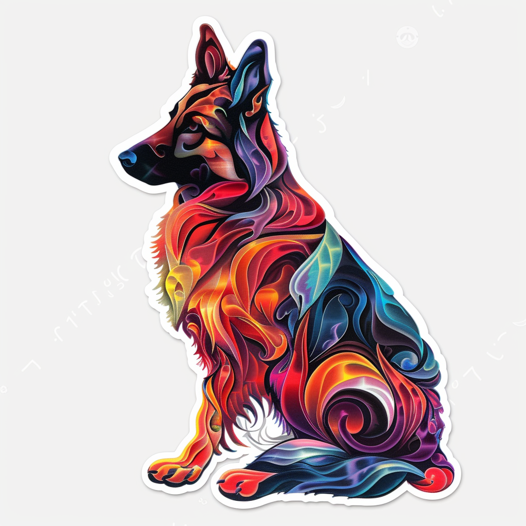 German Shepherd Dog Vinyl Decal Sticker for Car, Laptop, Tumbler and more # F011380