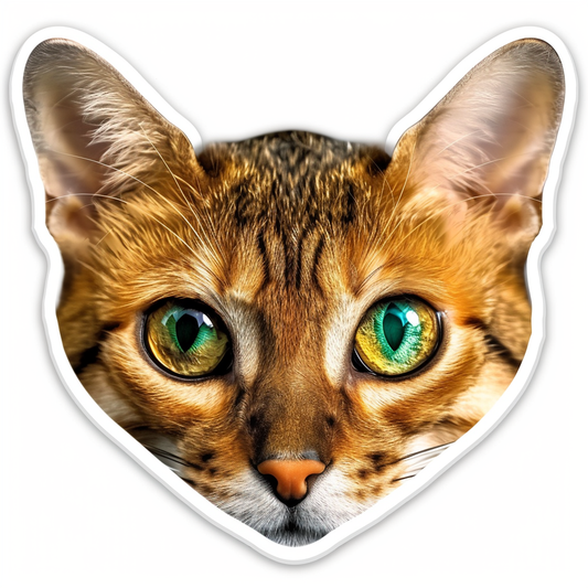 Abyssinian Cat astronaut majestic Expressive surreal Vinyl Decal Sticker for Car, Laptop, Tumbler and more # F021638-4" x 4"