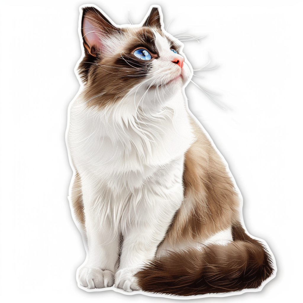 Ragdoll cat Vinyl Decal Sticker for Car, Laptop, Tumbler and more # F07555
