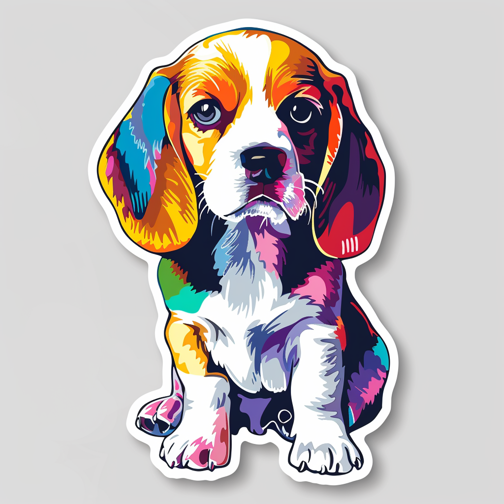 Beagle dog Vinyl Decal Sticker for Car, Laptop, Tumbler and more # F012073