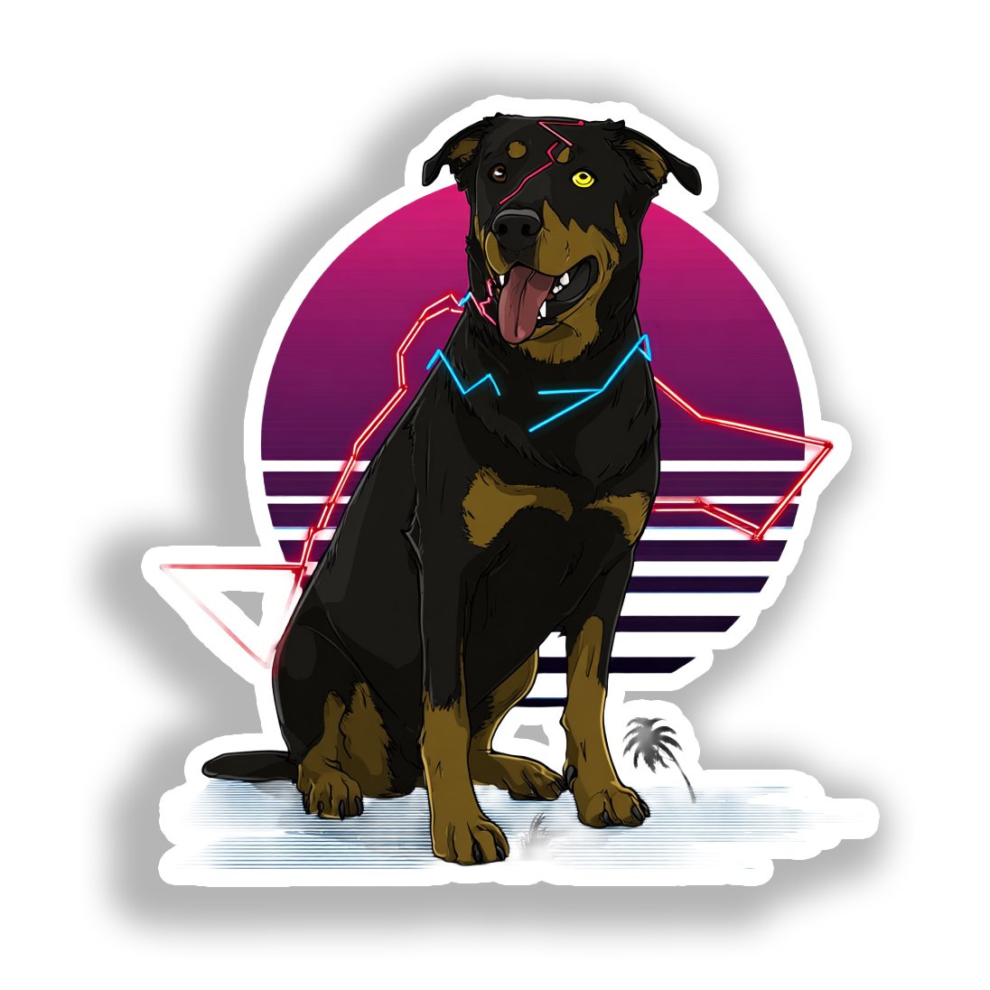 Rottweiler Dog Vinyl Decal Sticker for Car, Laptop, Tumbler and more # A018022-4" x 4"