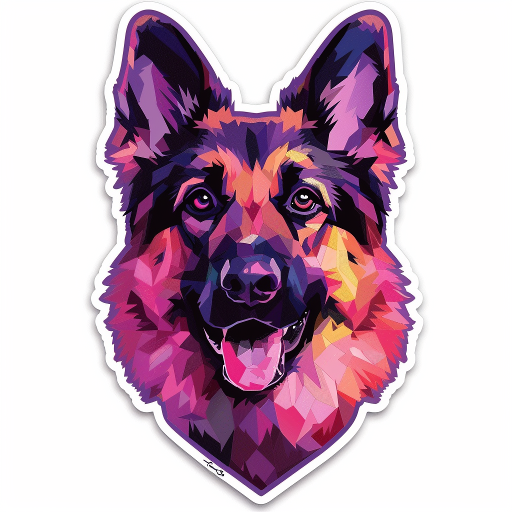 German Shepherd Dog Vinyl Decal Sticker for Car, Laptop, Tumbler and more # F011417