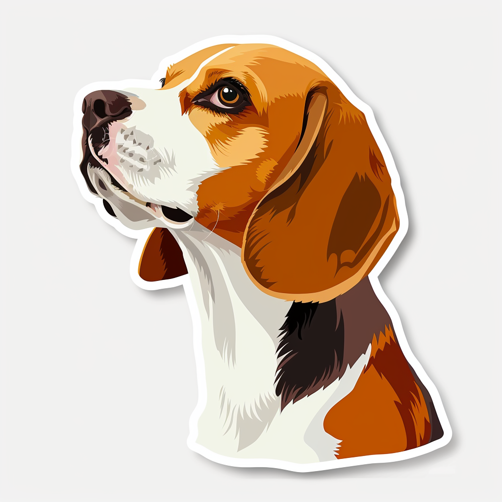 Beagle dog Vinyl Decal Sticker for Car, Laptop, Tumbler and more # F011788