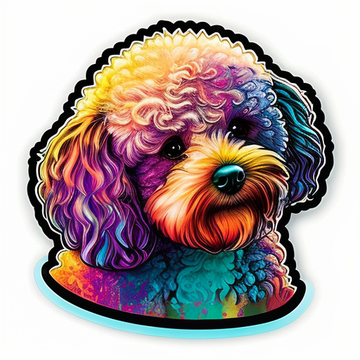 Heartcore dog Poodle Vinyl Decal Sticker for Car, Laptop, Tumbler and more # F012238