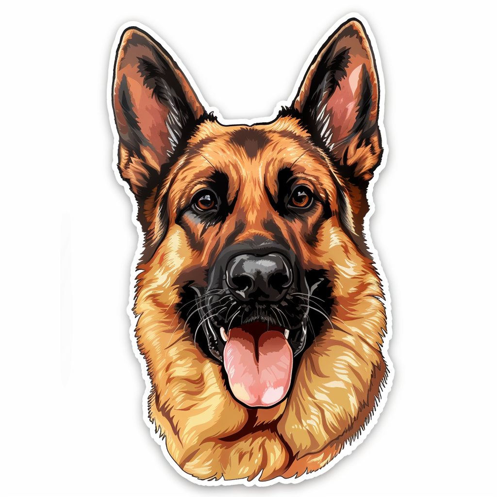 German Shepherd Dog Vinyl Decal Sticker for Car, Laptop, Tumbler and more # F07478
