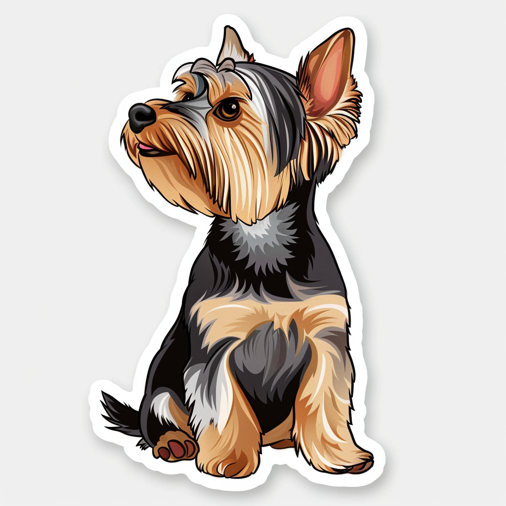 Yorkshire Terrier Dog Vinyl Decal Sticker for Car, Laptop, Tumbler and more # F07161