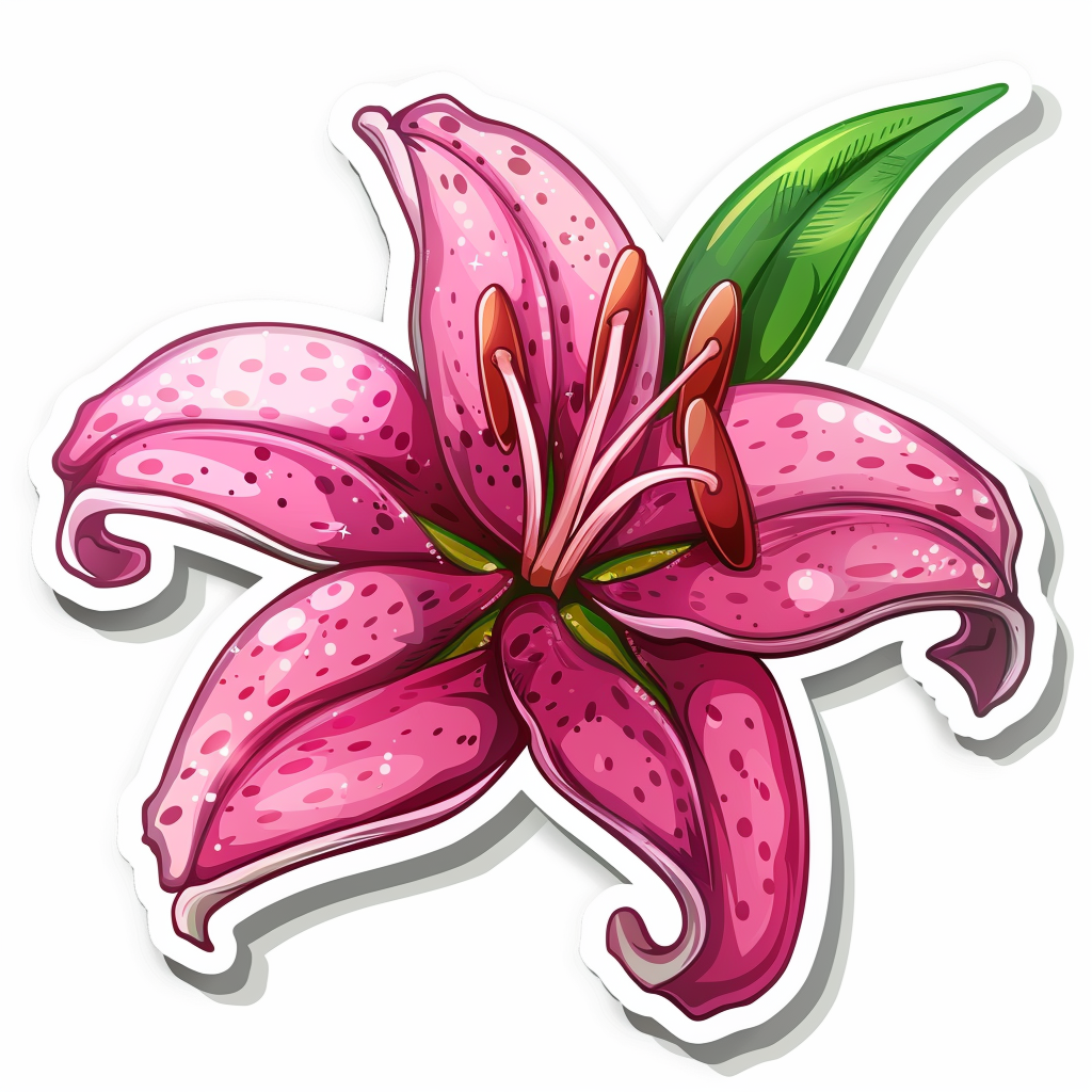 Lily flower majestic Expressive surreal Vinyl Decal Sticker for Car, Laptop, Tumbler and more # F023283