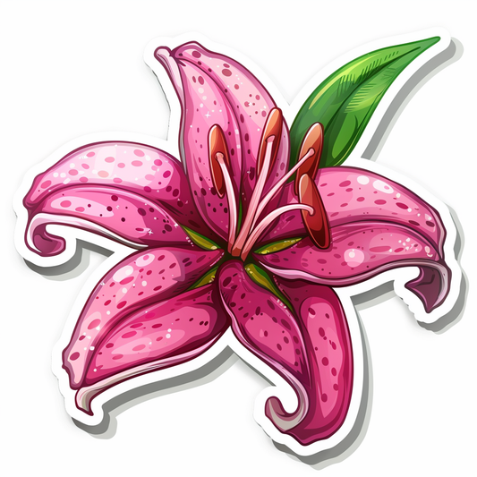 Lily flower majestic Expressive surreal Vinyl Decal Sticker for Car, Laptop, Tumbler and more # F023283