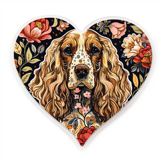 Cocker Spaniel Dog majestic Expressive surreal Vinyl Decal Sticker for Car, Laptop, Tumbler and more # F019730-4" x 4"