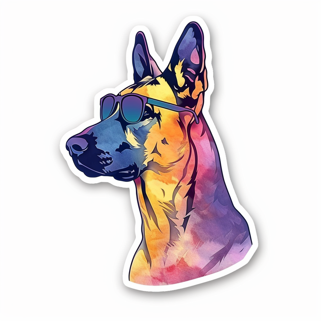 Great Dane Dog Expressive surreal Vinyl Decal Sticker for Car, Laptop, Tumbler and more # F022673