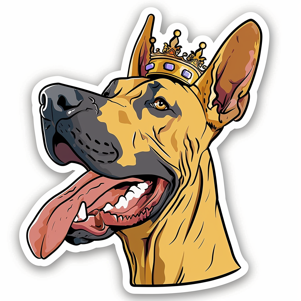 Great Dane Dog Expressive surreal Vinyl Decal Sticker for Car, Laptop, Tumbler and more # F022705