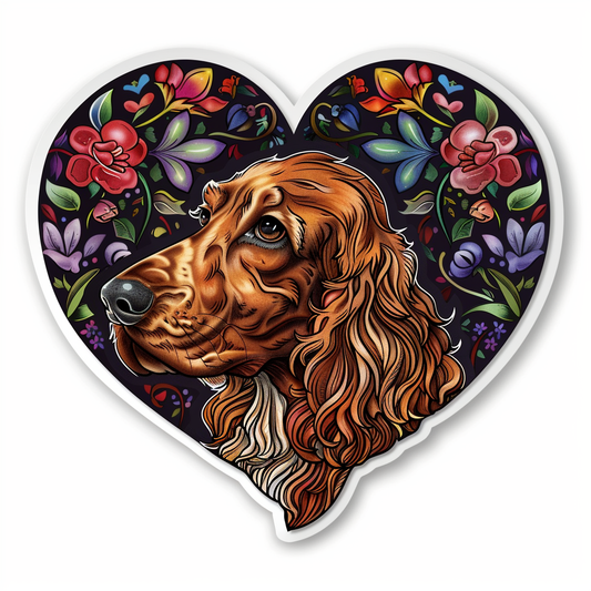 Cocker Spaniel Dog majestic Expressive surreal Vinyl Decal Sticker for Car, Laptop, Tumbler and more # F019727-4" x 4"
