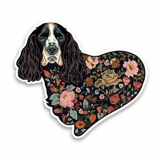 Cocker Spaniel Dog majestic Expressive surreal Vinyl Decal Sticker for Car, Laptop, Tumbler and more # F019749-4" x 4"