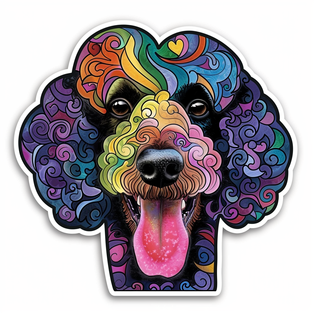 Poodle Dog heartcore Vinyl Decal Sticker for Car, Laptop, Tumbler and more # F012345