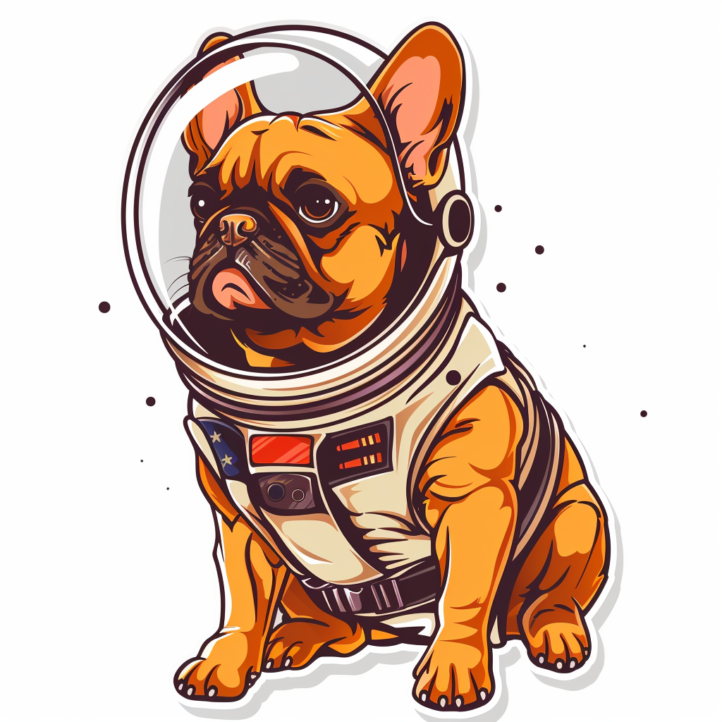 Bulldog Dog majestic Expressive surreal Vinyl Decal Sticker for Car, Laptop, Tumbler and more # F017721