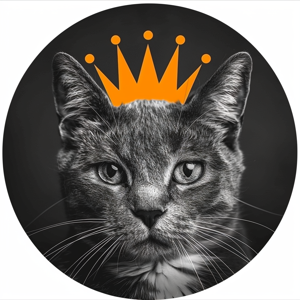 American Shorthair Cat majestic Expressive surreal Vinyl Decal Sticker for Car, Laptop, Tumbler and more # F019799-4" x 4"