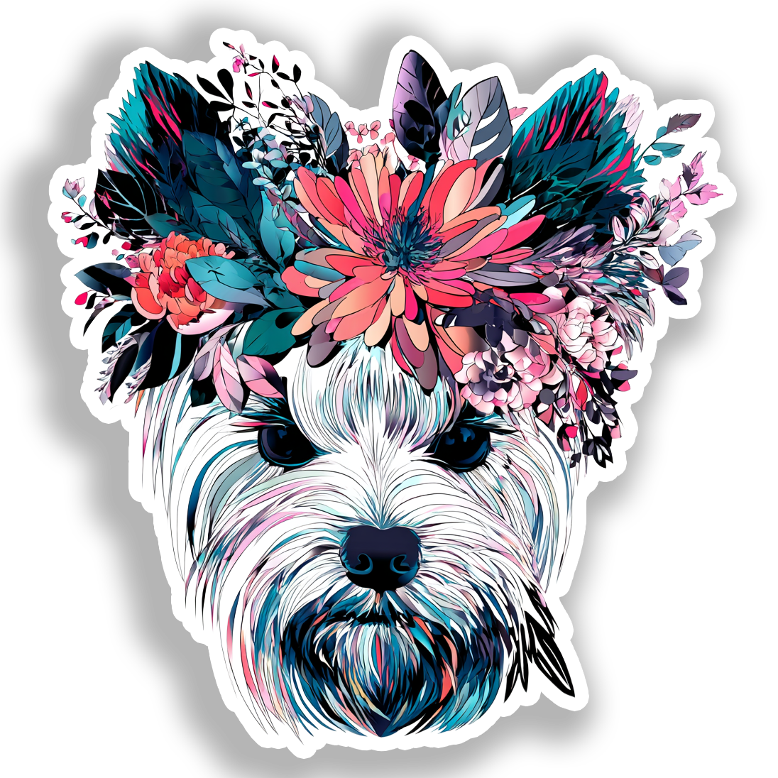 Yorkshire Terrier Dog Vinyl Decal Sticker for Car, Laptop, Tumbler and more # A017088-4" x 4"