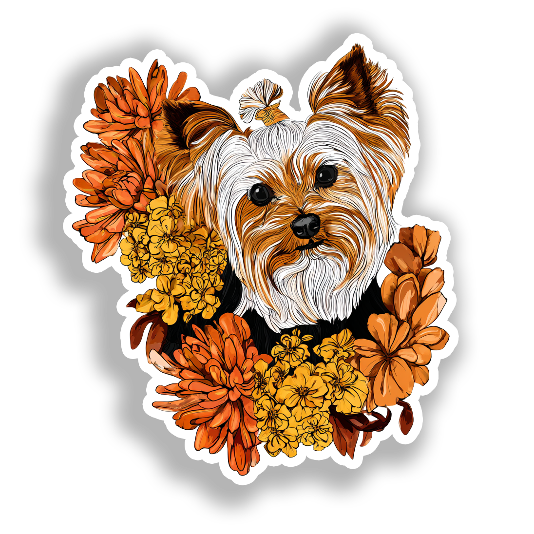 Yorkshire Terrier Dog Vinyl Decal Sticker for Car, Laptop, Tumbler and more # A017169-4" x 4"