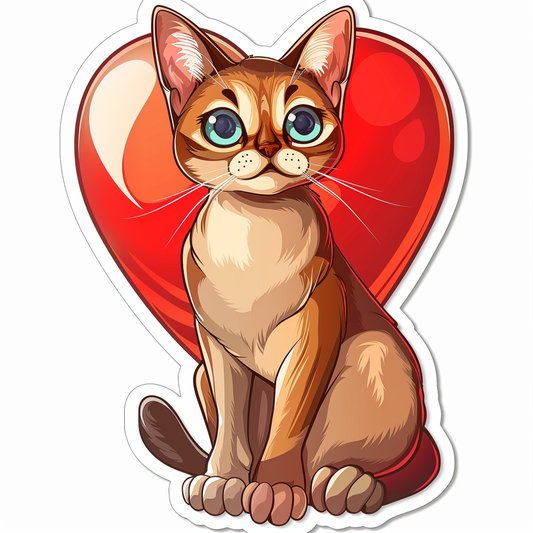 Abyssinian Cat astronaut majestic Expressive surreal Vinyl Decal Sticker for Car, Laptop, Tumbler and more # F021654-4" x 4"