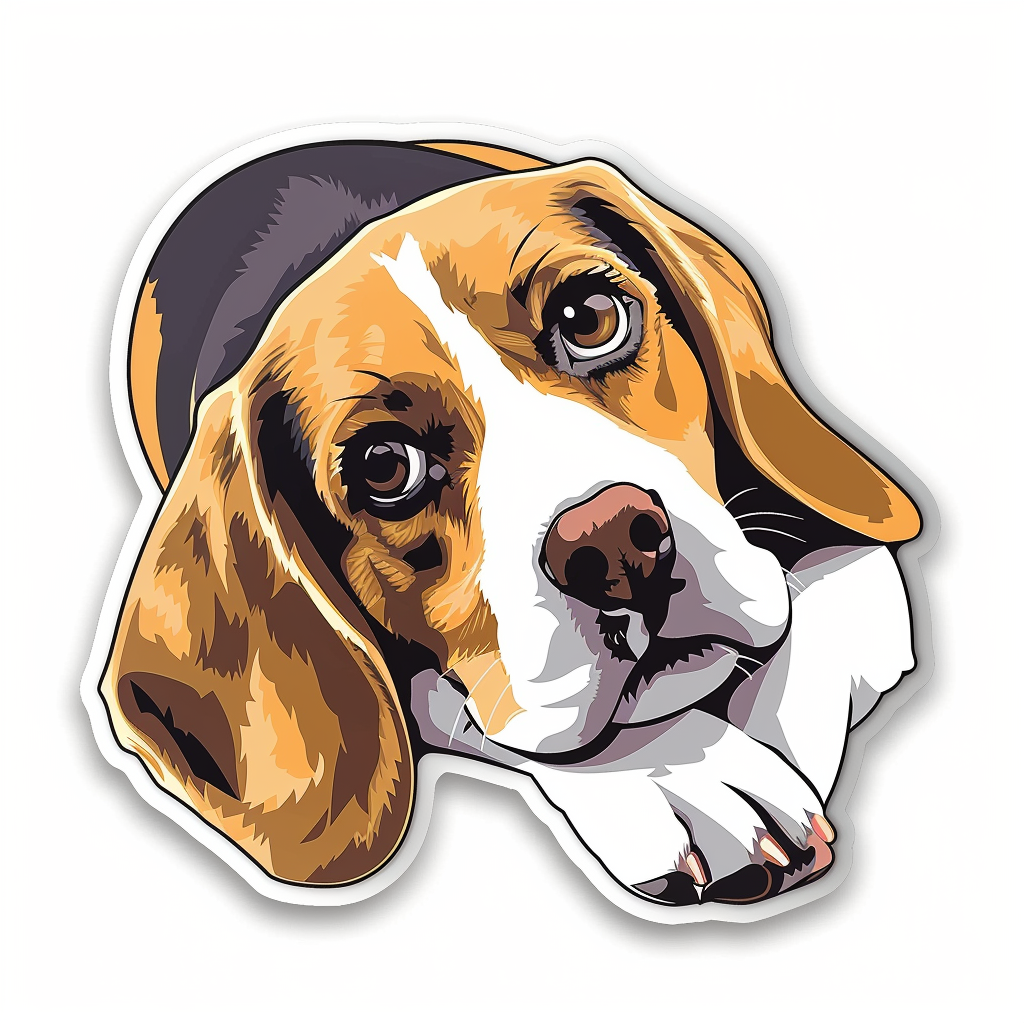 Beagle dog Vinyl Decal Sticker for Car, Laptop, Tumbler and more # F011759