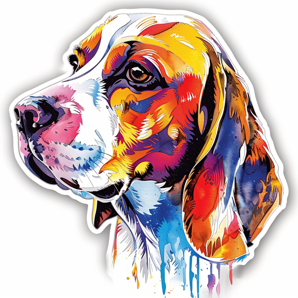 Beagle dog Vinyl Decal Sticker for Car, Laptop, Tumbler and more # F012013