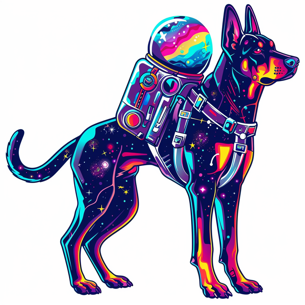 Cute and Adorable Doberman Pinscher Expressive surreal Vinyl Decal Sticker for Car, Laptop, Tumbler and more # F019305-4" x 4"