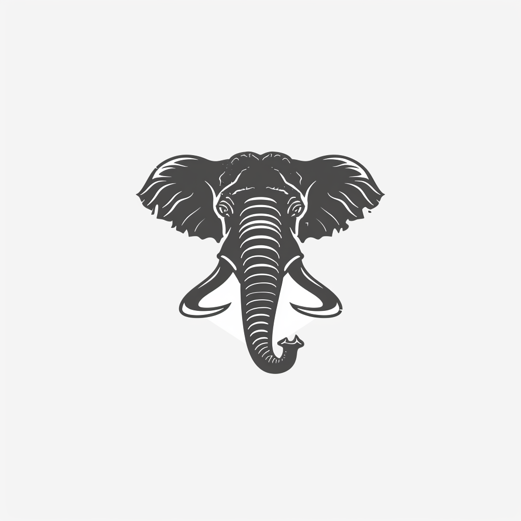 Elephant Expressive surreal Vinyl Decal Sticker for Car, Laptop, Tumbler and more # F022257-4" x 4"