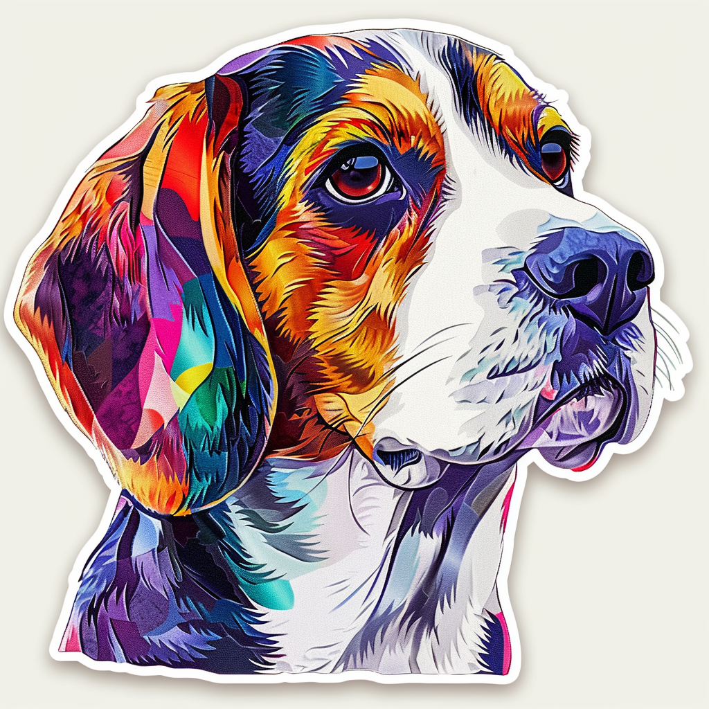 Beagle dog Vinyl Decal Sticker for Car, Laptop, Tumbler and more # F012064