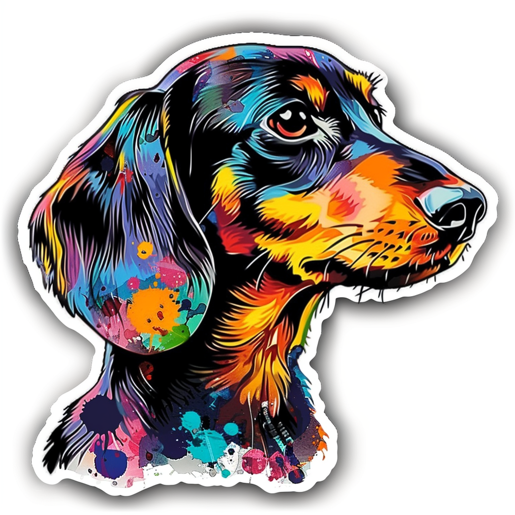 Dachshund Dog Vinyl Decal Sticker for Car, Laptop, Tumbler and more # F013037