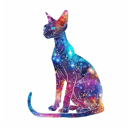 Abyssinian Cat astronaut majestic Expressive surreal Vinyl Decal Sticker for Car, Laptop, Tumbler and more # F021670-4" x 4"