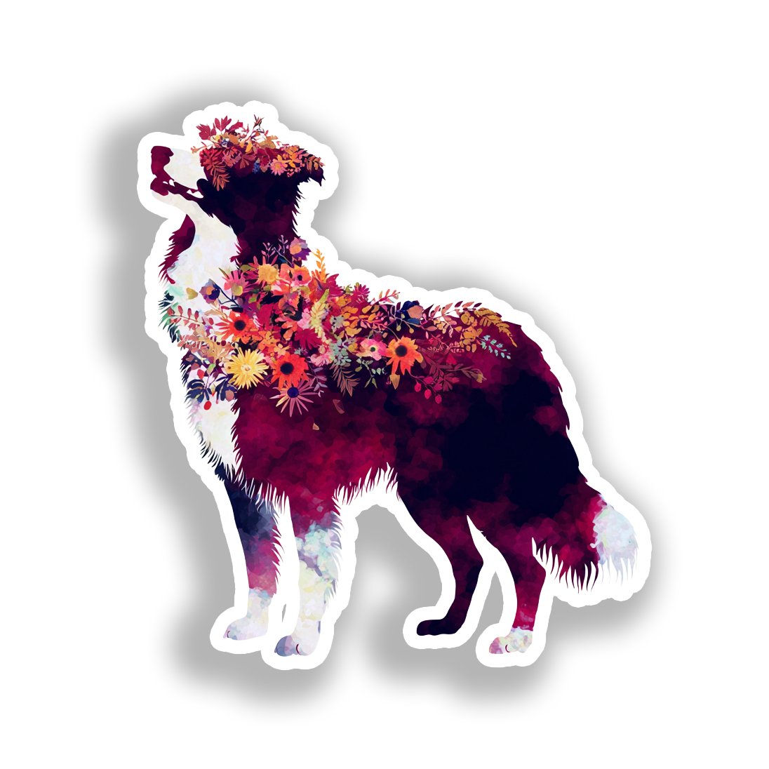 Border Callie Dog Vinyl Decal Sticker for Car, Laptop, Tumbler and more # A019037-4" x 4"