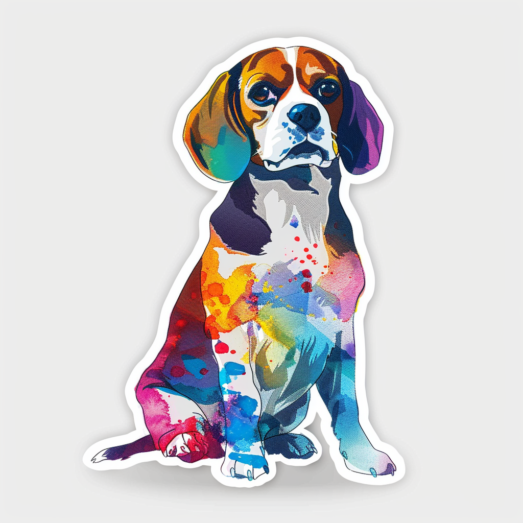 Beagle dog Vinyl Decal Sticker for Car, Laptop, Tumbler and more # F012160