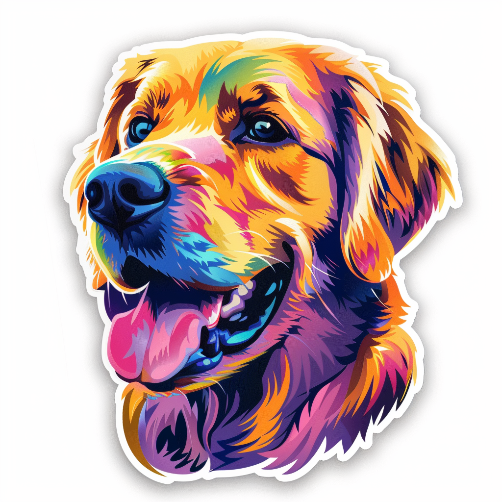 Golden Retriever Dog Vinyl Decal Sticker for Car, Laptop, Tumbler and more # F010562