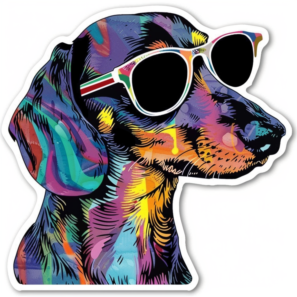 Dachshund Dog Vinyl Decal Sticker for Car, Laptop, Tumbler and more # F013008
