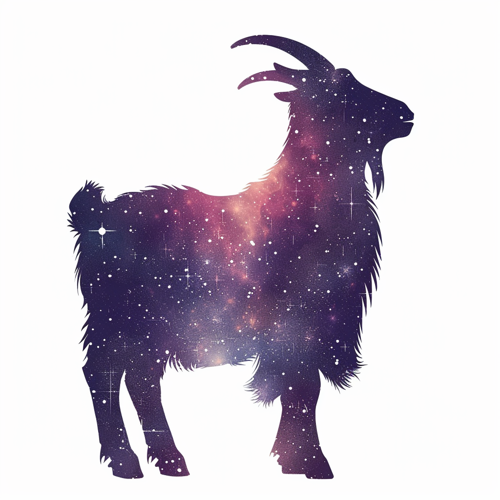 Goat majestic Expressive surreal Vinyl Decal Sticker for Car, Laptop, Tumbler and more # F020650-4" x 4"