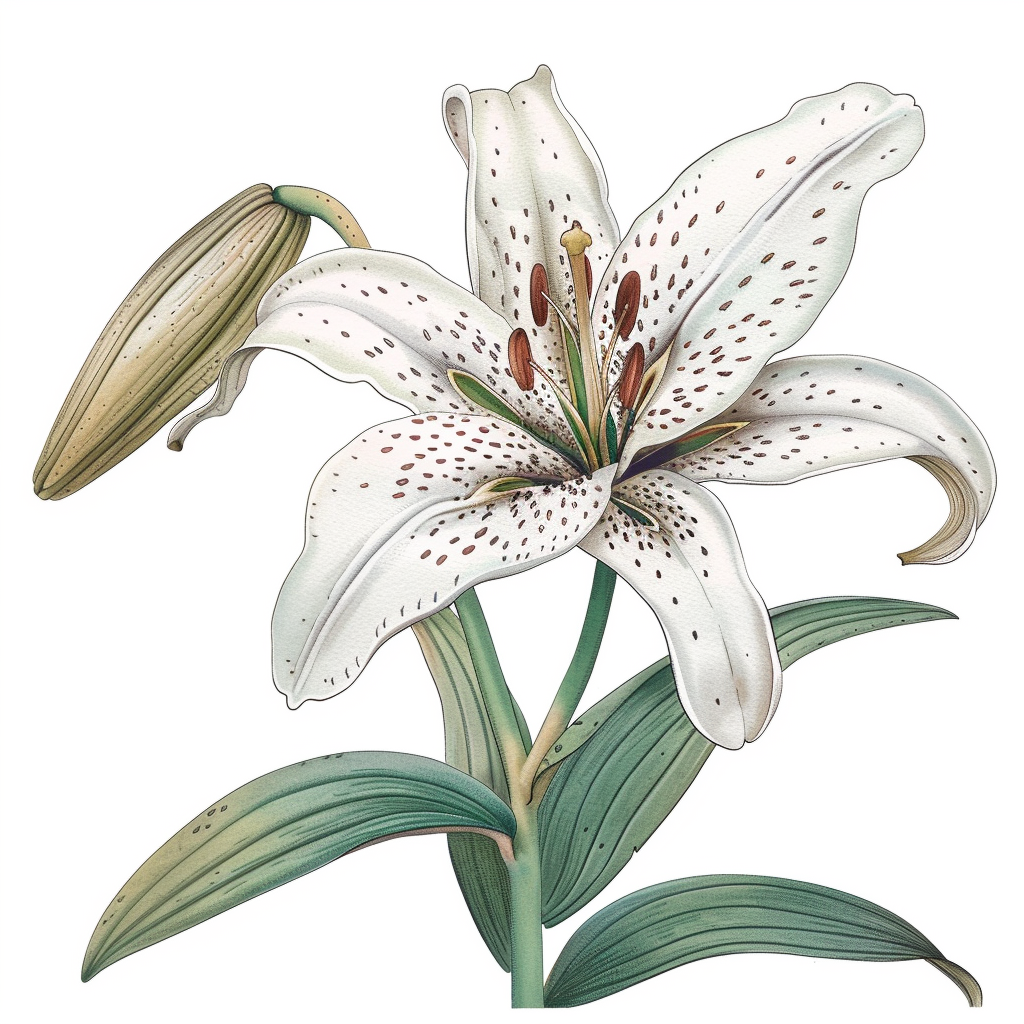 Lily flower majestic Expressive surreal Vinyl Decal Sticker for Car, Laptop, Tumbler and more # F023320