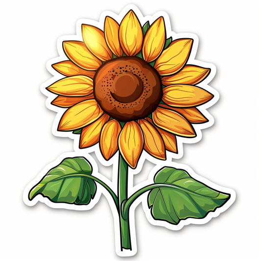 Sunflower flower majestic Expressive surreal Vinyl Decal Sticker for Car, Laptop, Tumbler and more # F022949