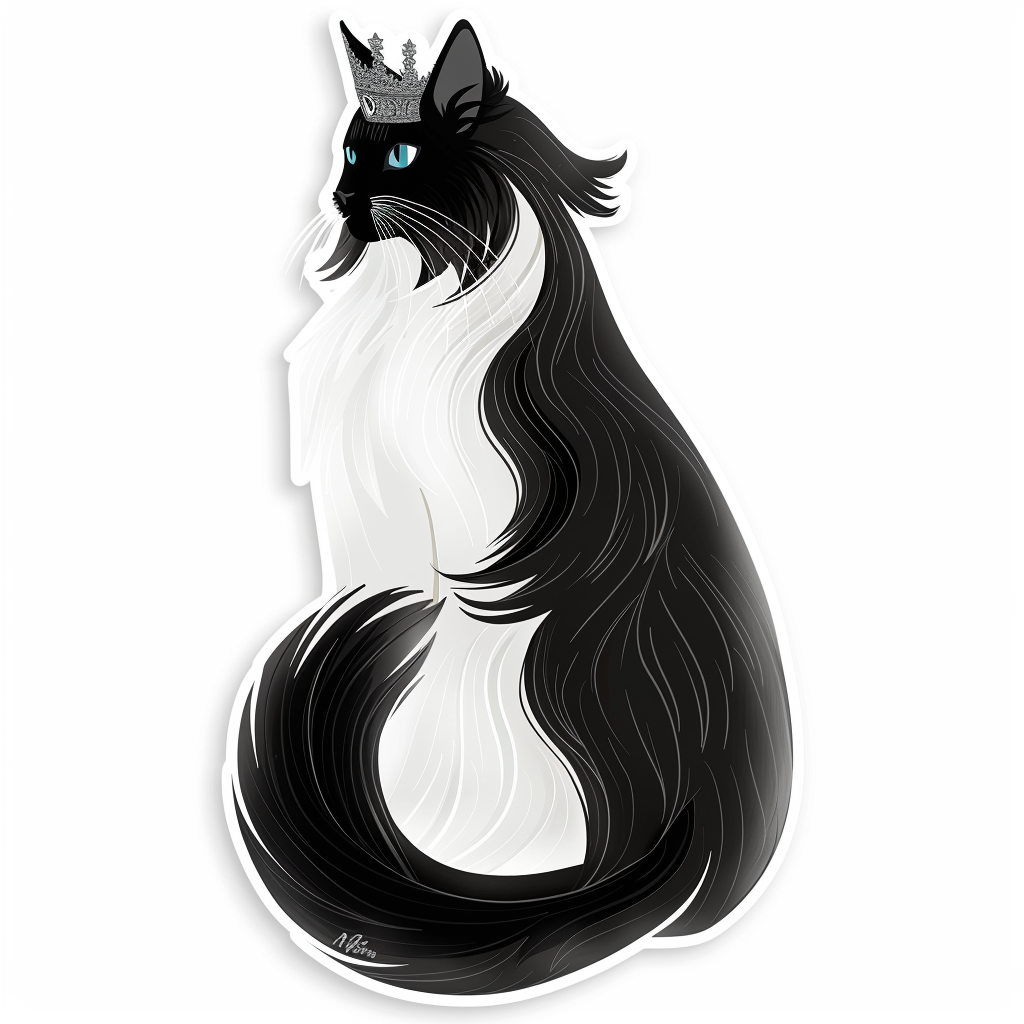 Adorable Turkish Angora Cat Vinyl Decal Sticker for Car, Laptop, Tumbler and more # F020867-4" x 4"
