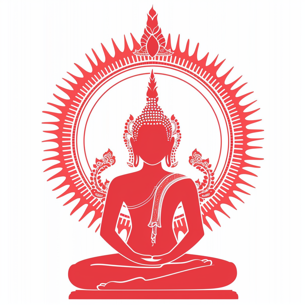 Sticker of a Buddha majestic Expressive surreal Vinyl Decal Sticker for Car, Laptop, Tumbler and more # F016911