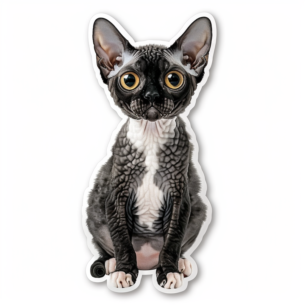 Devon Rex Cat Vinyl Decal Sticker for Car, Laptop, Tumbler and more # F09765