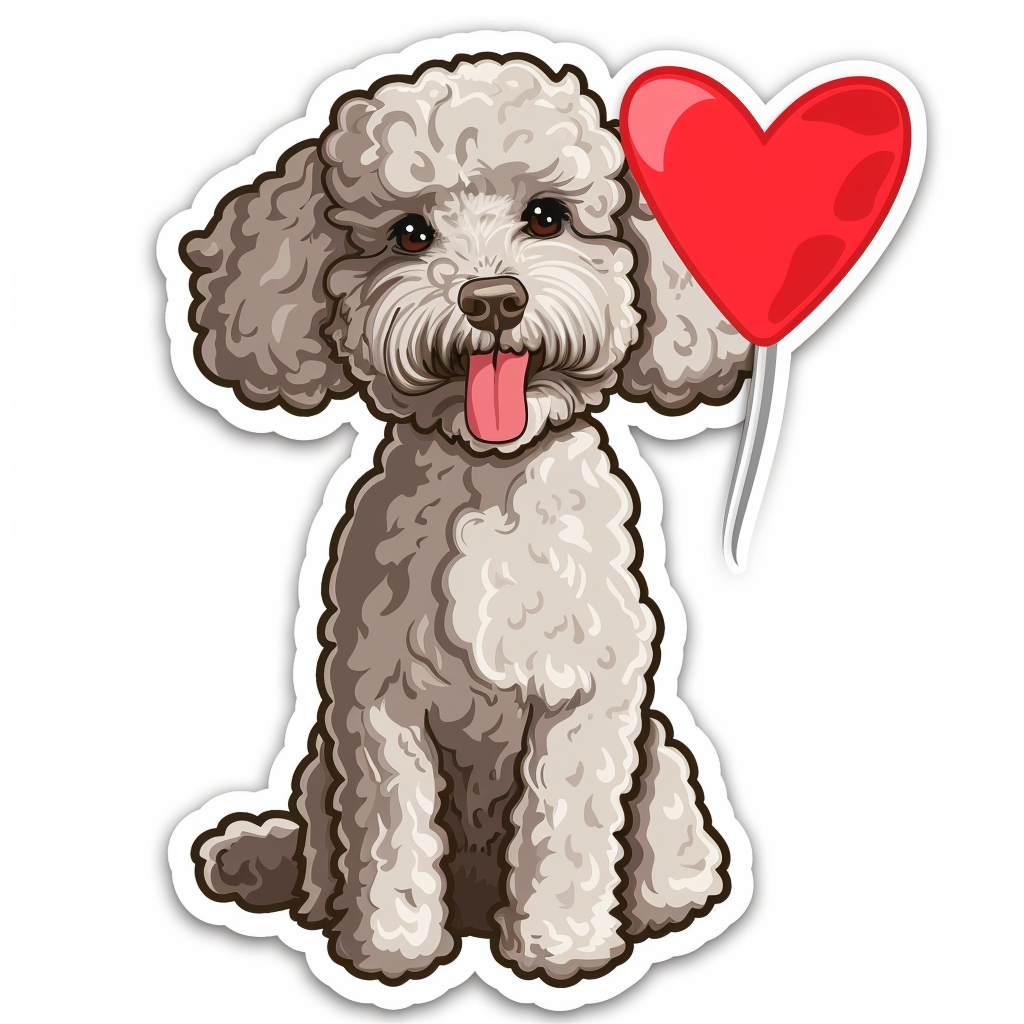 Poodle Dog heartcore Vinyl Decal Sticker for Car, Laptop, Tumbler and more # F012385