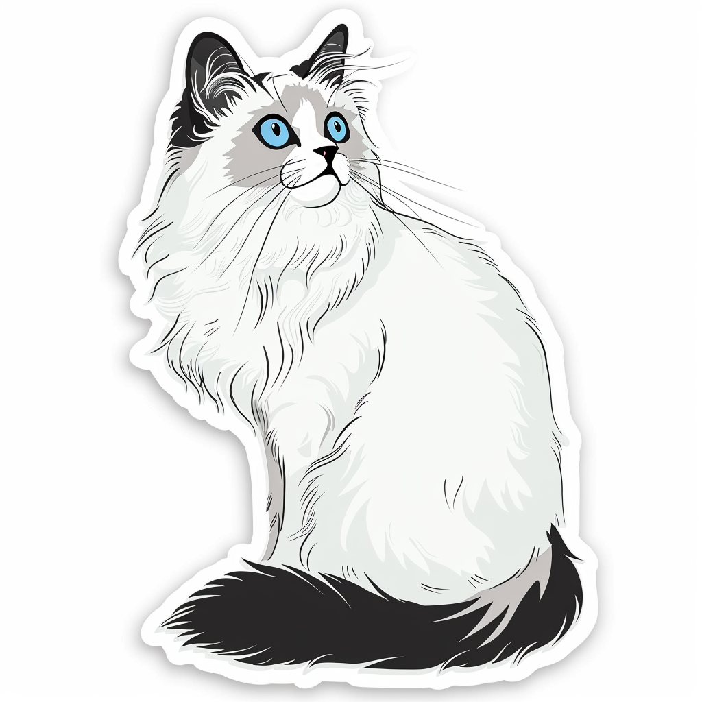 Ragdoll cat Vinyl Decal Sticker for Car, Laptop, Tumbler and more # F07783