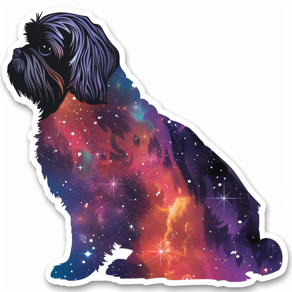 Adorable Shih Tzu Dog Expressive surreal Vinyl Decal Sticker for Car, Laptop, Tumbler and more # F018276