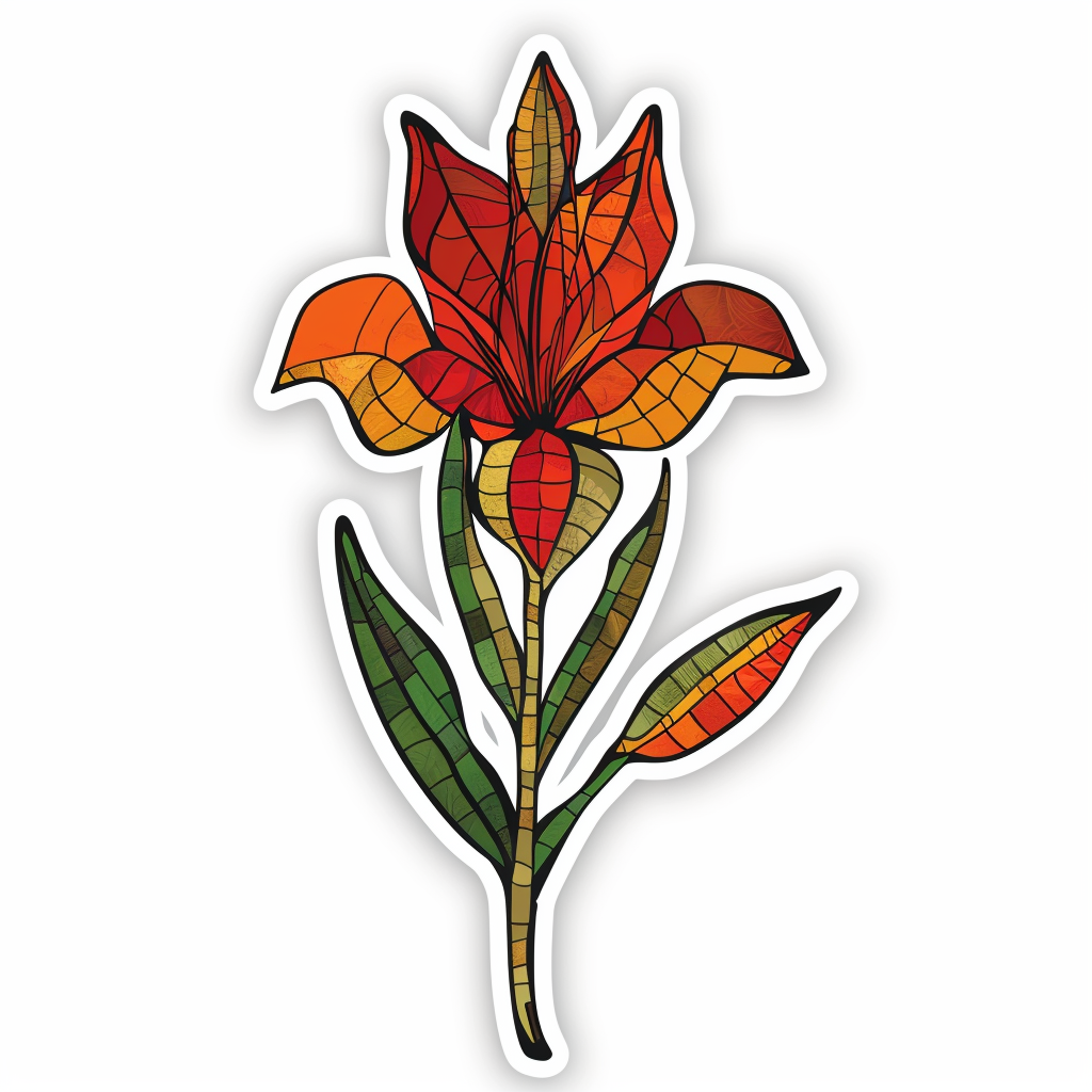 Lily flower majestic Expressive surreal Vinyl Decal Sticker for Car, Laptop, Tumbler and more # F023272