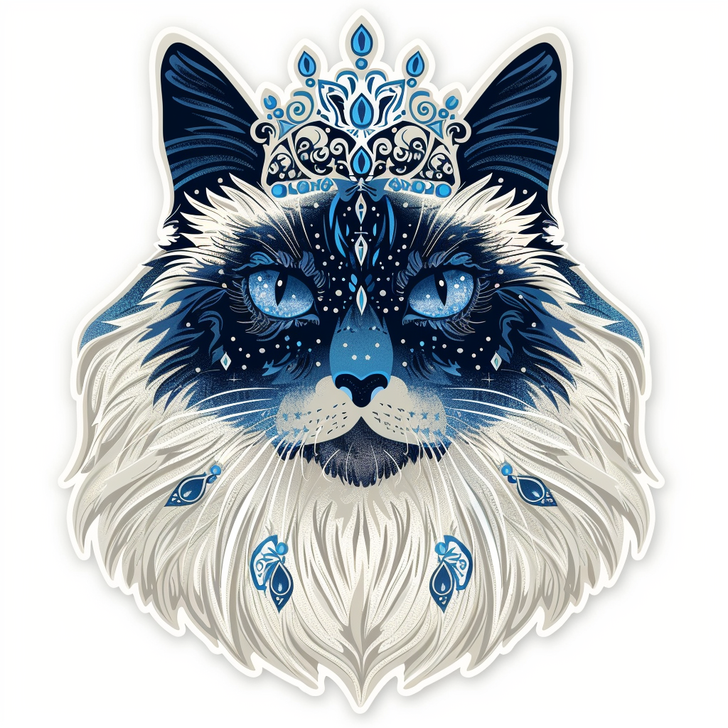 Ragdoll Cat Vinyl Decal Sticker for Car, Laptop, Tumbler and more # F010234