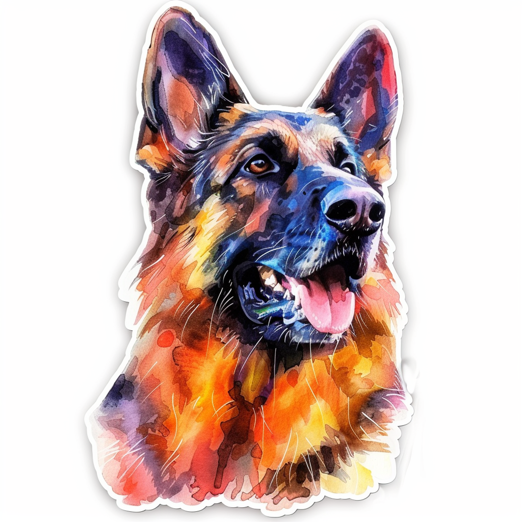 German Shepherd Dog Vinyl Decal Sticker for Car, Laptop, Tumbler and more # F011651