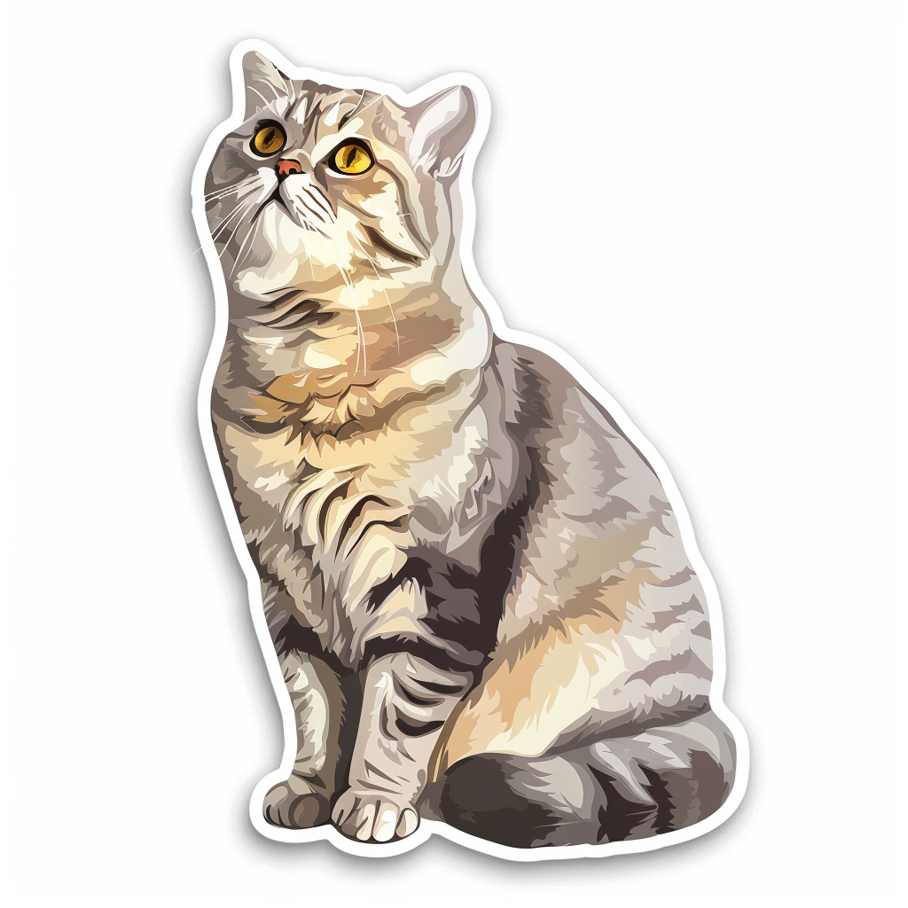 Scottish Fold cat Vinyl Decal Sticker for Car, Laptop, Tumbler and more # F07819